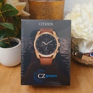 Citizen Gold and Brown Smartwatch with Elegant Design